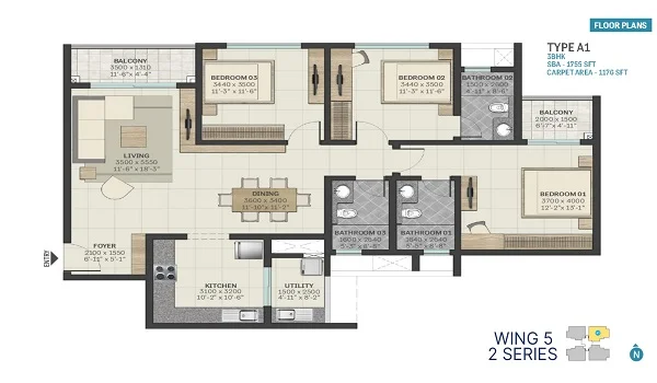Sobha Crystal Meadows 4 Bhk Row House Floor Plan